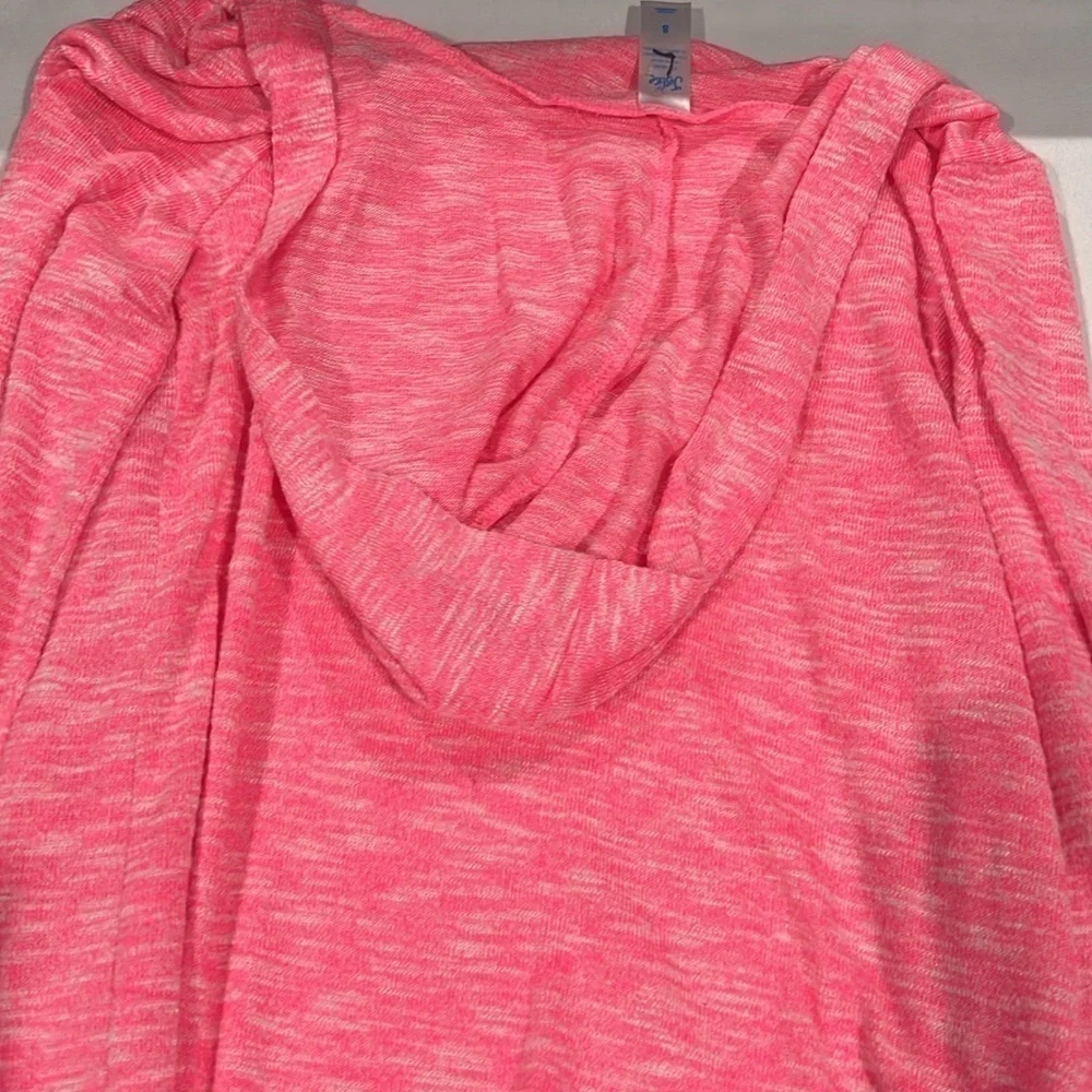 Justice hooded cardigan with pockets. Size 8.